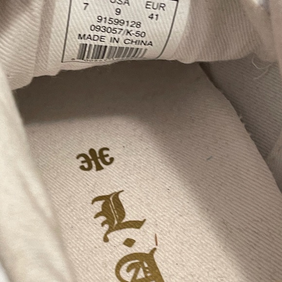 L.A.M.B. 9 WORN 2X white tan walking sneakers gwen - Picture 7 of 10